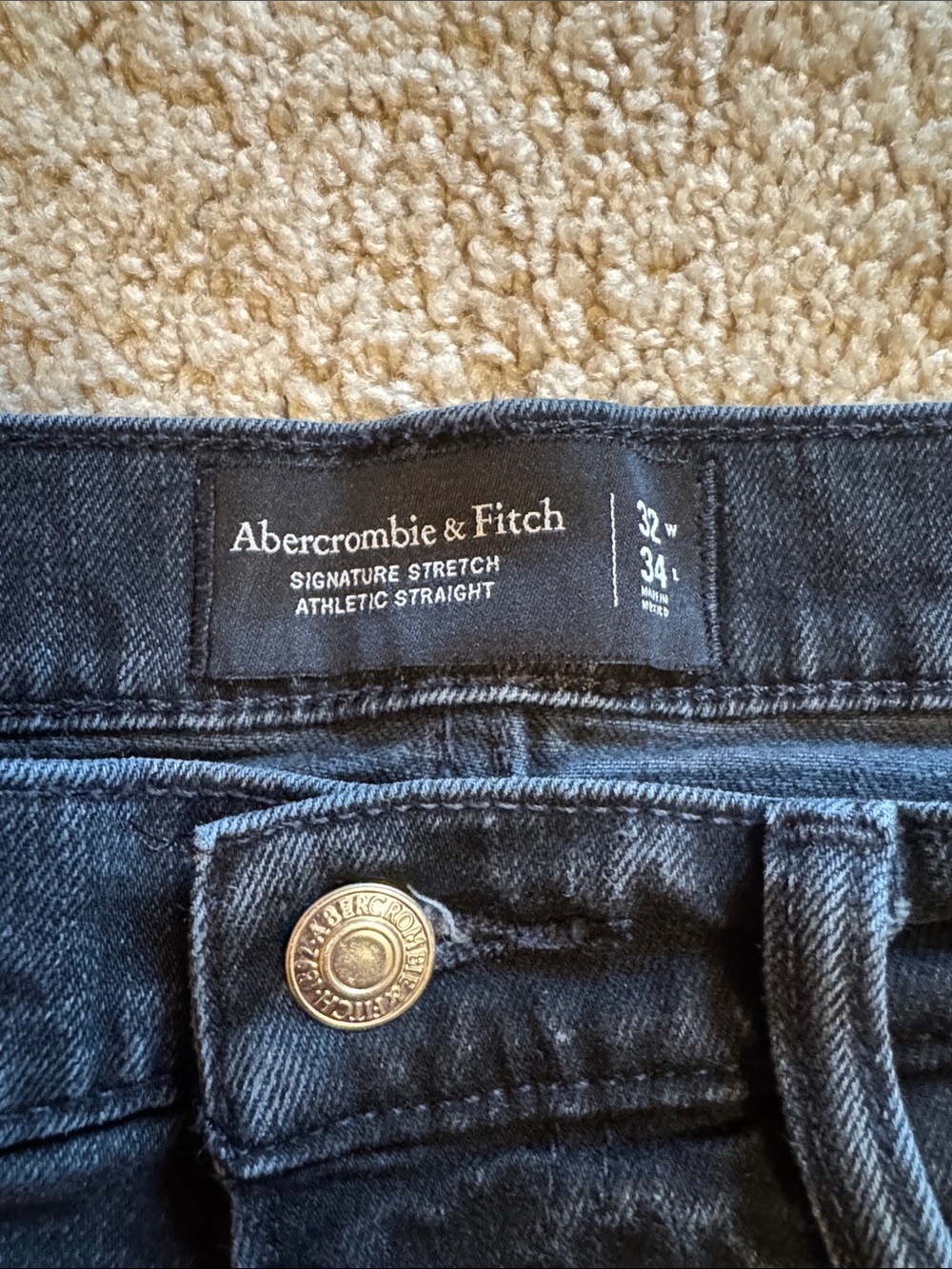 Abercrombie & fitch Black men’s athletic Straight Jeans - Picture 2 of 3